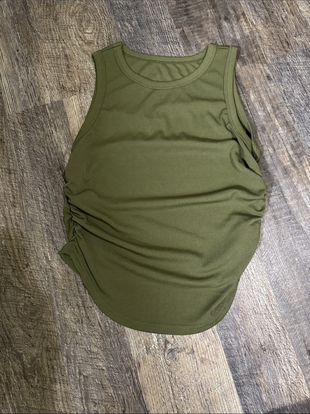 Summer Vintage Solid Color Pleated Tank